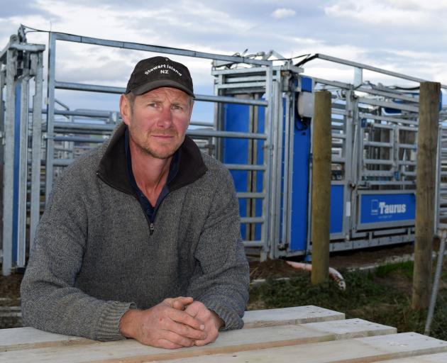 Coolavin farm owner Richard Copland in front of the new cattle yards on the sheep and beef...