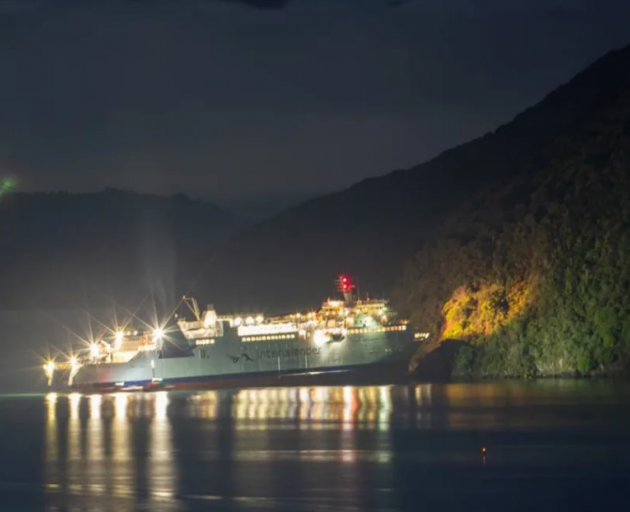 Photos show how far the ferry ran aground near Picton. Photo: Supplied/Skyworks