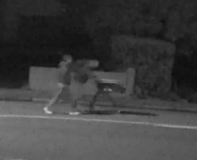 CCTV footage of alleged cooper wire thieves. Photo: NZ Police / Supplied