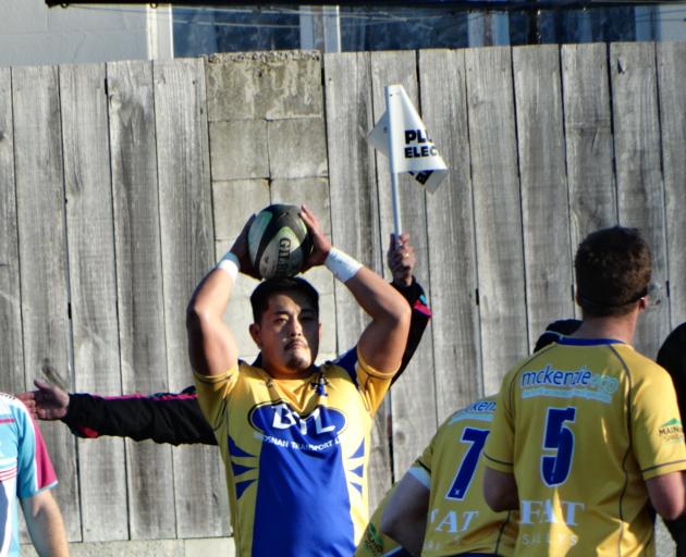 Hooker Ryusei Kato throws the ball in to the lineout for Valley earlier this season. PHOTOS: NIC...