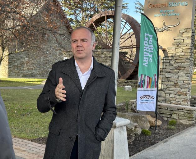 Act New Zealand list MP Todd Stephenson answers questions from a handful of Alexandra residents...