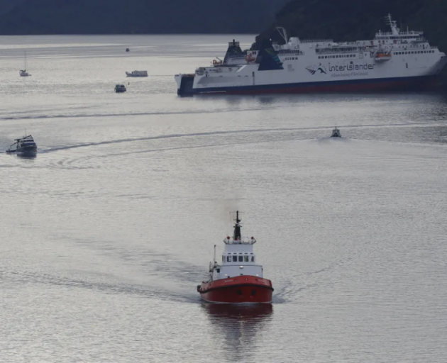 The stranded Aratere. Photo: RNZ