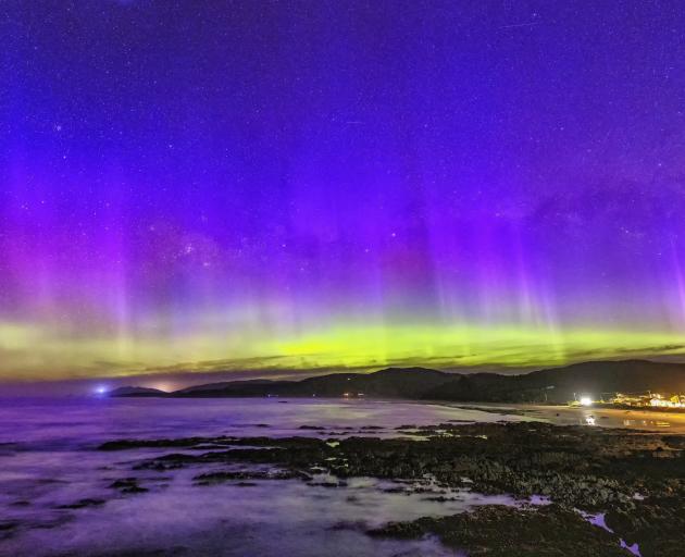 The Aurora Australis captured in the Catlins at Kaka Point. A local community group is calling...