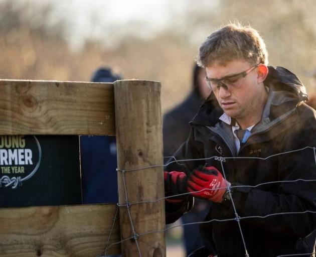 Charing Cross dairy farmer George Dodson carrying out fencing in a farmlet challenge leading up...