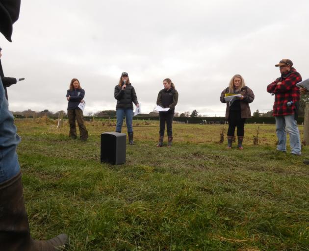 Lincoln University agricultural sciences senior lecturer Dr Racheal Bryant (left) and DairyNZ...