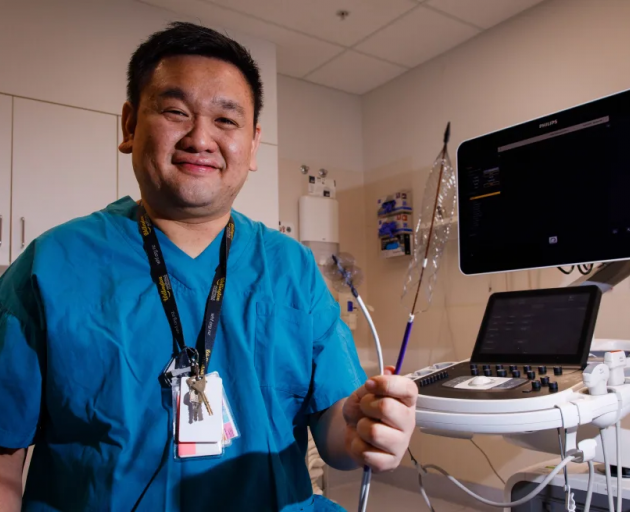 Dr Shueh Lim, lead interventional radiologist at Wellington Hospital. Photo: RNZ / Angus Dreaver