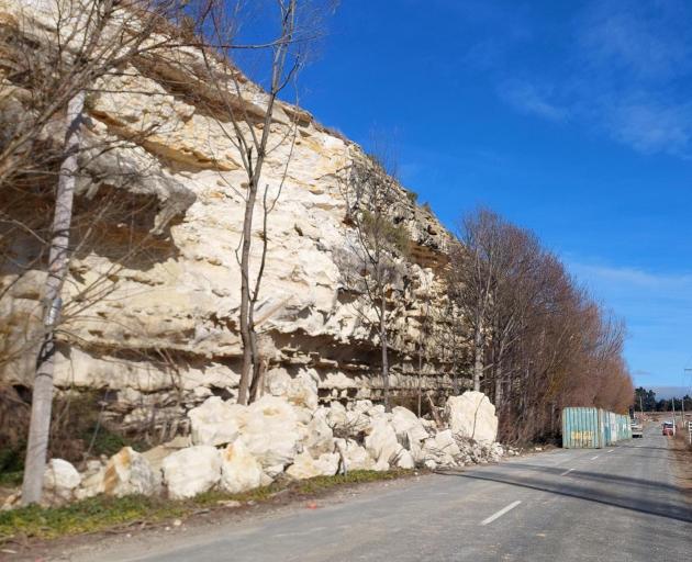 A large rock overhang, posing a risk to motorists in Livingston-Duntroon Rd, has been blasted....