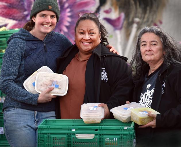 The Bowling Club owner Jackie Bannon (left) gives free frozen meals to Corstorphine Community Hub...