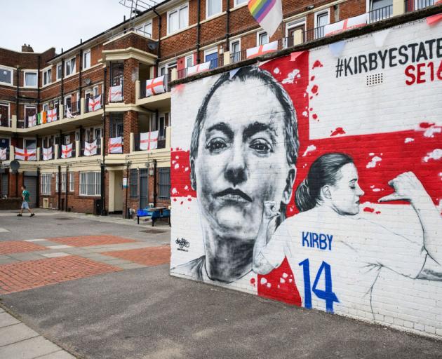 A mural of Lionesses footballer Fran Kirby at Kirby Estate in London. PHOTO: GETTY IMAGES
