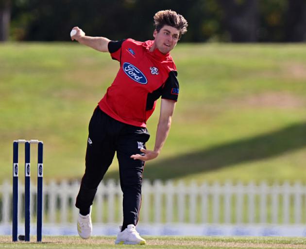 Zak Foulkes playing for Canterbury in the Ford Trophy grand final against Auckland at Hagley Oval...