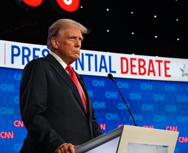 Donald Trump during the first presidential debate with Joe Biden. Photo: Getty Images