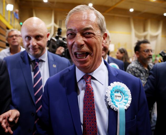 Reform Party leader Nigel Farage is set to win his constituency seat of Clacton. Photo: Getty Images