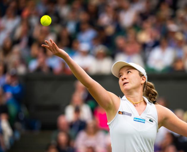 Lulu Sun's powerful serve has been a key weapon in her incredible run at Wimbledon. Photo: Getty...