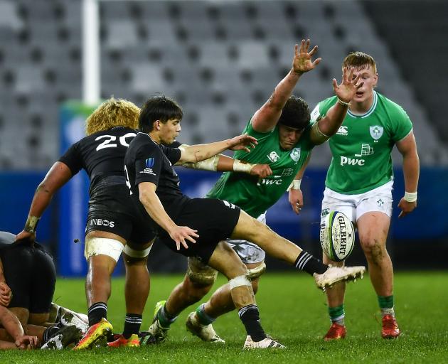 Dylan Pledger of New Zealand U20 in action during the World Rugby U/20 Championship, 3rd Place...