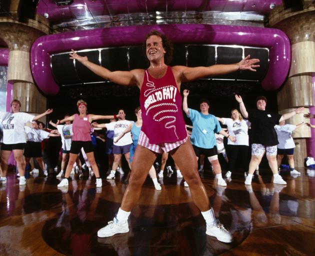 Richard Simmons leading a fitness class in the 90s. Photo: Getty Images