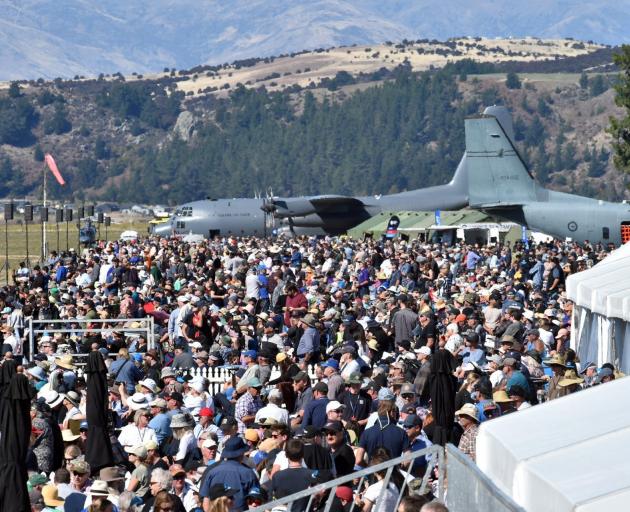 Part of the huge crowd that turned out for Warbirds over Wanaka over Easter. PHOTO: GREGOR...