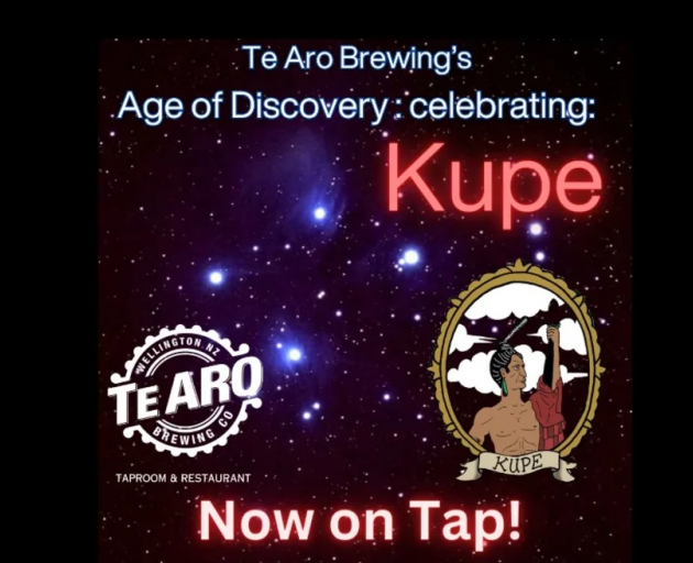 A social media post by Te Aro Brewing advertising a new beer named after the legendary Polynesian...