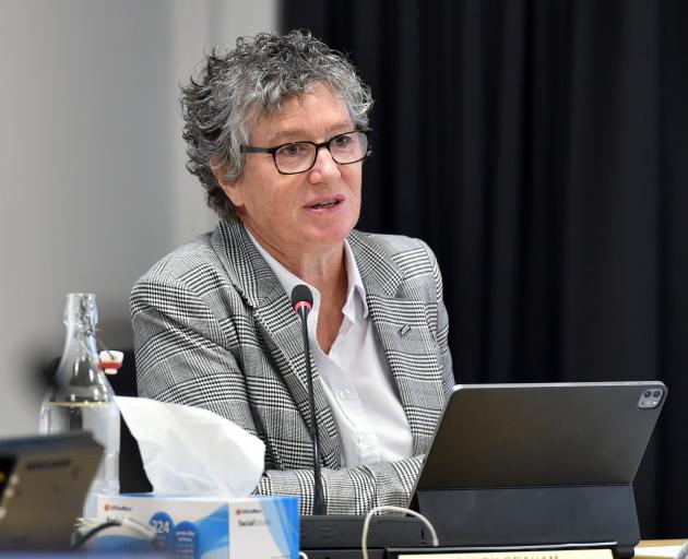 Sandy Graham speaks at a DCC meeting earlier in the year. PHOTO: GREGOR RICHARDSON
