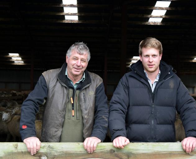 Former Wisp Hill Station owner Leonard Ward and his son Jack Geddes-Ward at the clearing sale of...