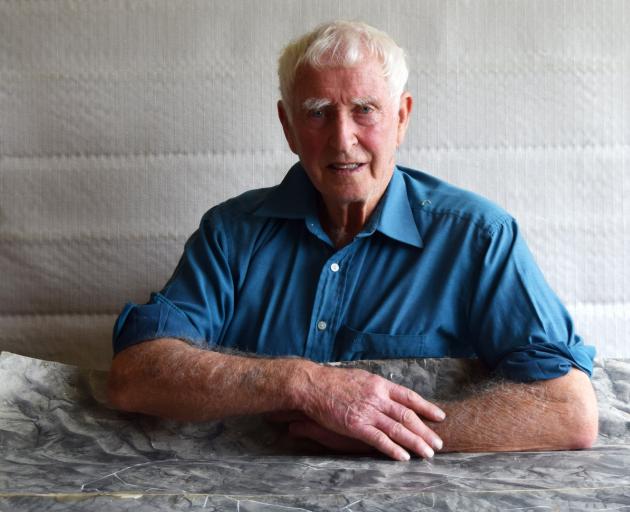 Former Wisp Hill Station owner John Parks with a map of Wisp Hill Station, which his family owned...