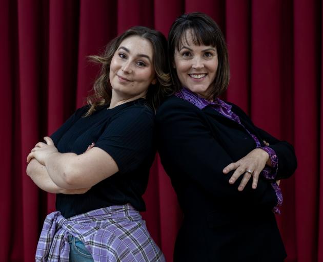 Hannah Harris (left) as Ellie and Suzan Anderson as Katherine have the challenge of playing two...