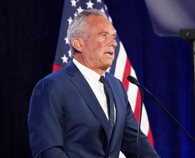 Robert Kennedy Jr announced he was pulling out of the race at an event in Phoenix. Photo: Getty...