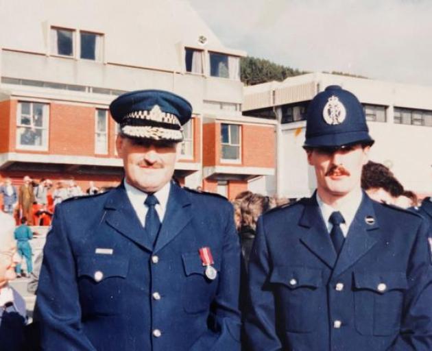 Detective Craig Clare (right) and his uncle Rob Robinson who went on to become the 29th...