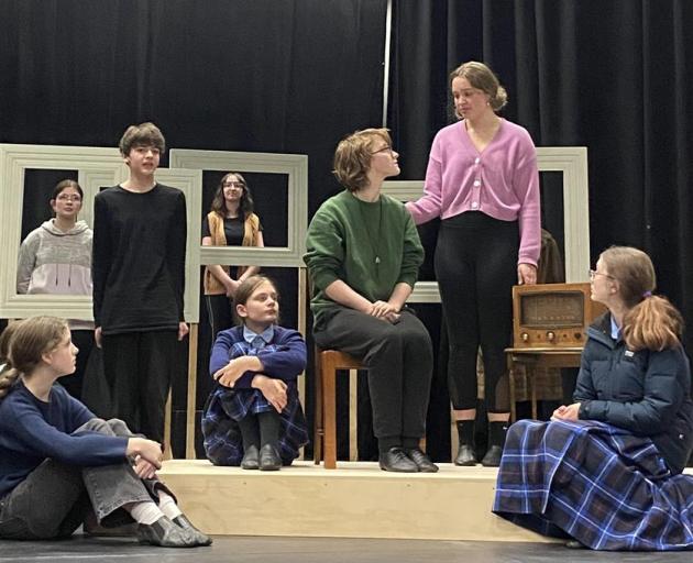 Ashburton College students at a rehearsal for the school production of Threads. PHOTO: SUPPLIED