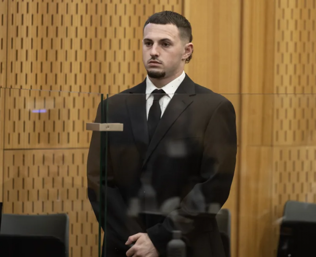 Bailey Messervy, 20, appears for his trial at the Christchurch High Court in this 2022 file photo...