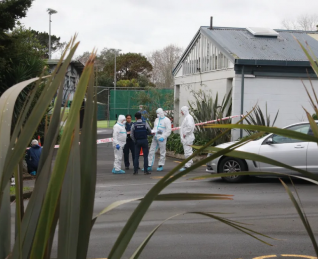 Investigators at the scene on Saturday. Photo: RNZ 