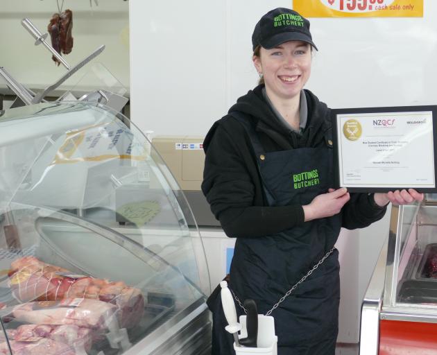 Hannah Botting is now a proud fifth-generation family butcher at Bottings Butchery in Balclutha....