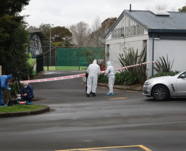 Forensic investigators attend an incident in the Auckland suburb of Blockhouse Bay. Photo: RNZ