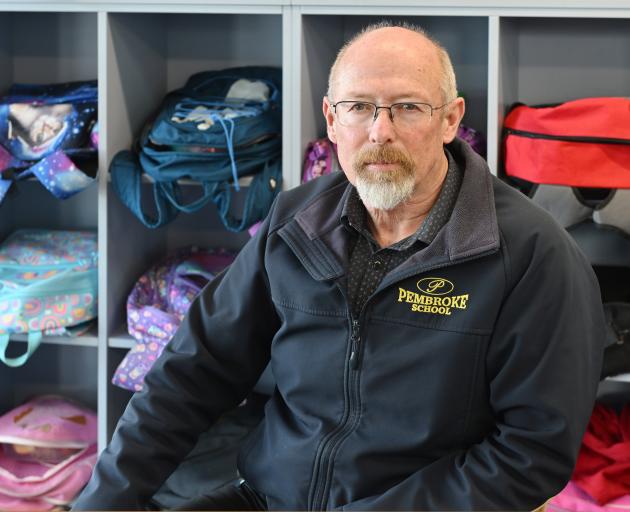 Pembroke School principal Brent Godfery at his school yesterday. PHOTO: GERARD O’BRIEN