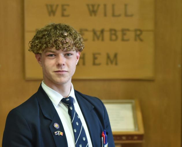 Otago Boys’ High School student Cameron Brown, 17 (left), has documented the World War 1 service...