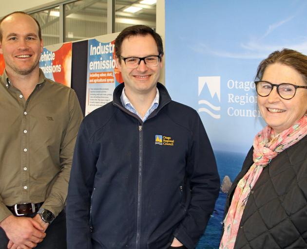 Otago Regional Council staff at last week’s air quality session. From left, science general...