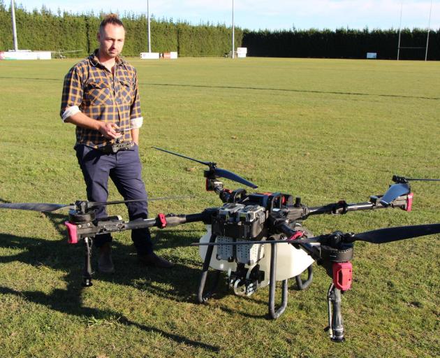 Drone Spray founder Jono Scott, of Canterbury, says arable applications are increasing as drones...