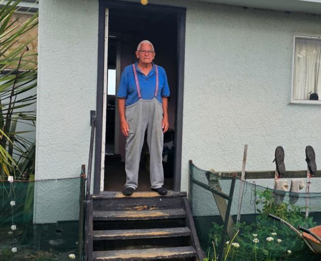 Don Brown in his hut. Photo: David Alvey