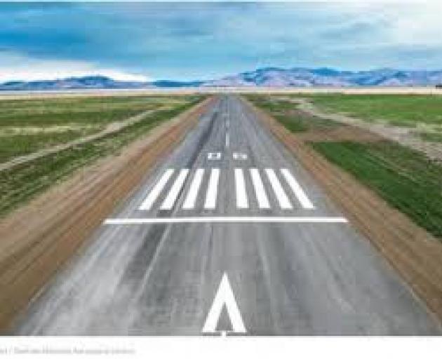 A runway at Kaitorete Spit. Photo: Supplied / Tāwhaki National Aerospace Centre