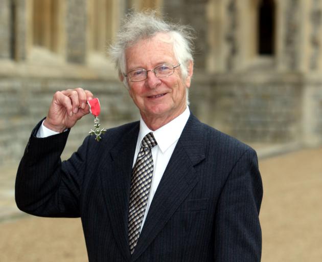 Frank Duckworth poses after he was made a Member of the British Empire (MBE) in 2010. Photo:...