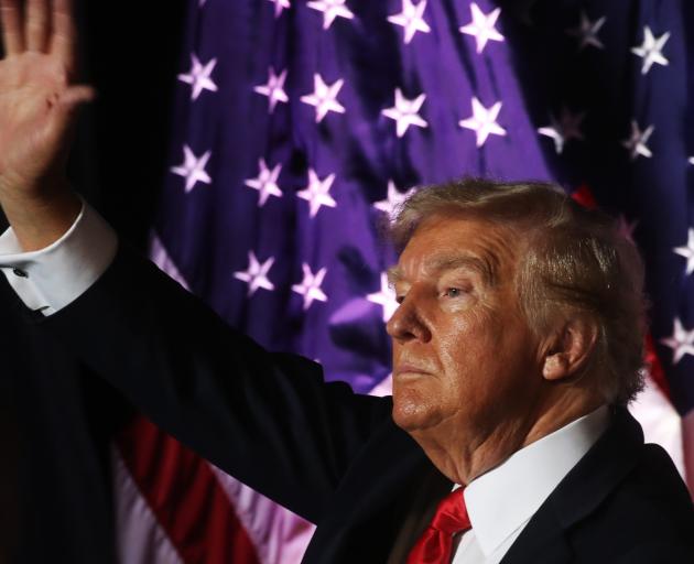 Donald Trump at a campaign rally in Atlanta, Georgia. Photo: Getty Images