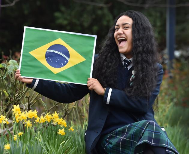 Guess where Otago Girls’ High School student Ida Hills is going? PHOTO: PETER MCINTOSH