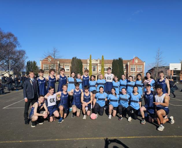 Otago Girls’ sports prefects enjoyed playing a code-swap netball game against King’s prefects....