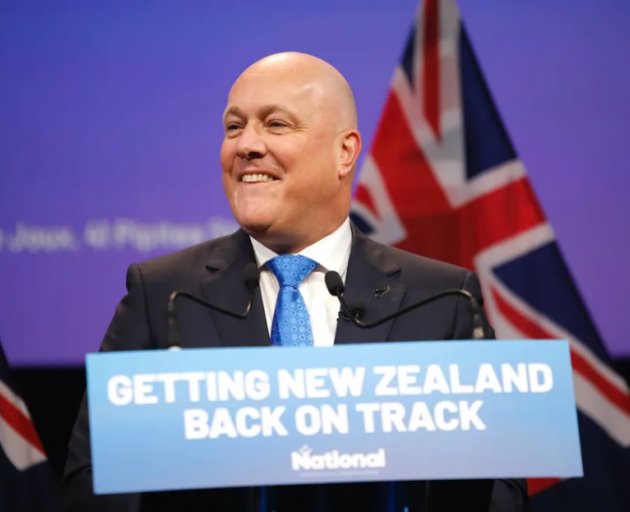 Prime Minister Christopher Luxon, speaking at the National Party AGM in Auckland. Photo: RNZ