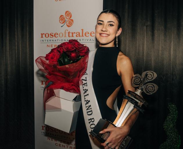 New Zealand Rose of Tralee winner Keely O'Grady in Invercargill after she received her title at...