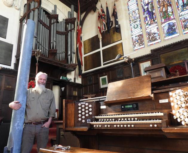 Oamaru organ builder Ron Newton has started the  huge job of  dismantling the Waitaki Boys’ High...