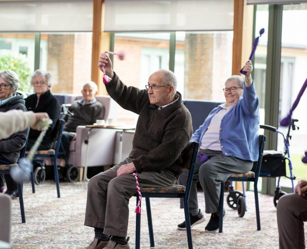 Peacehaven Village resident Bill Neill (top centre) shows his skills. PHOTOS: SUPPLIED