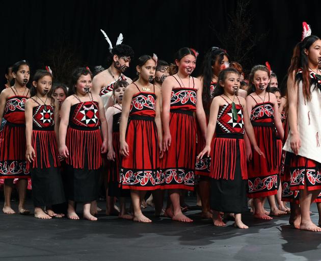 Brockville Full Primary School Ngā Manu Tiōriōri o Whakaari perform at the opening night of the...