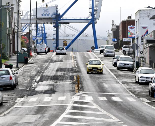 The main street of Port Chalmers, George St, will soon have asphalt re-laid. PHOTO: GERARD O’BRIEN