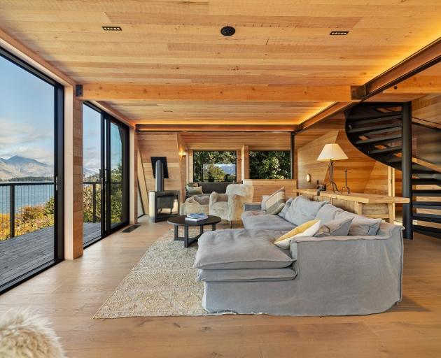 A variety of timbers give the home a sense of warmth.