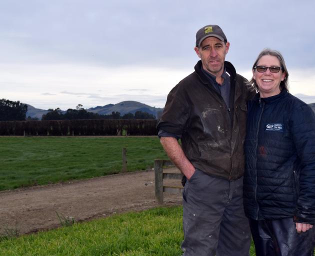 Dairy farmers Duncan and Anne-Marie Wells. Photo: Shawn McAvinue